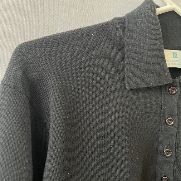 BALLANTYNE MERINO WOOL 2000 POLO SWEATER WOMENS 4 LUXURY PREPPY CLASSIC BLACK - Picture 5 of 13